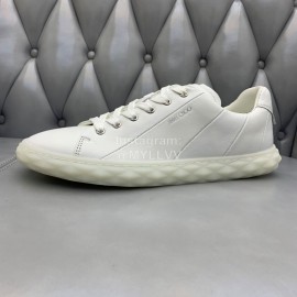 Jimmy Choo Vintage Cashmere Sheepskin Casual Shoes For Men White