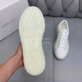 Jimmy Choo Vintage Cashmere Sheepskin Casual Shoes For Men White