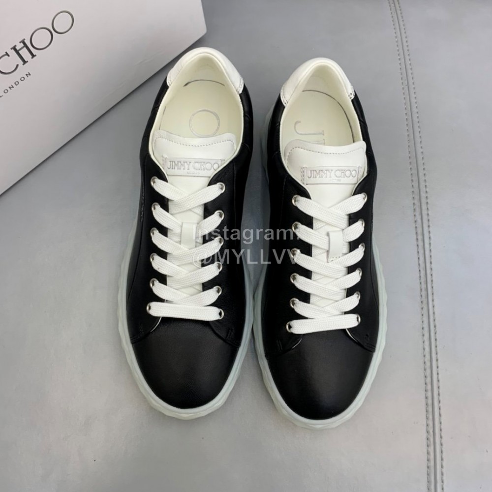 Jimmy Choo Vintage Cashmere Sheepskin Casual Shoes For Men Black