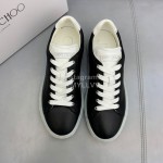 Jimmy Choo Vintage Cashmere Sheepskin Casual Shoes For Men Black