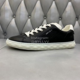 Jimmy Choo Vintage Cashmere Sheepskin Casual Shoes For Men Black