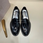 Jimmy Choo Black Leather Casual Shoes For Men 