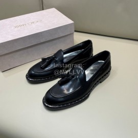 Jimmy Choo Black Leather Casual Shoes For Men 