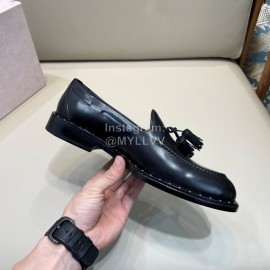 Jimmy Choo Black Leather Casual Shoes For Men 