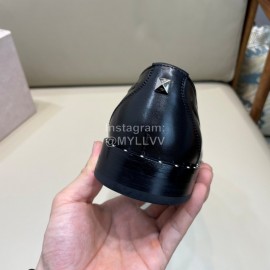 Jimmy Choo Black Leather Casual Shoes For Men 