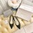 Jimmy Choo Fashion Crystal Powder Pointed Flat Heels For Women Black