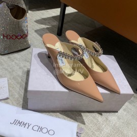 Jimmy Choo Summer Cattle Patent Leather High Heeled Sandals For Women Pink