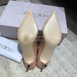 Jimmy Choo Summer Cattle Patent Leather High Heeled Sandals For Women Pink