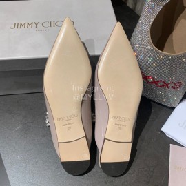 Jimmy Choo New Patent Leather Flat Heeled Sandals For Women Pink