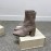 Jimmy Choo Winter Velvet Thick High Heel Short Boots For Women Gray