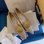 Jimmy Choo Classic Shining Pointed High Heels For Women