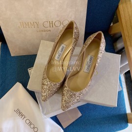 Jimmy Choo Classic Shining Pointed High Heels For Women