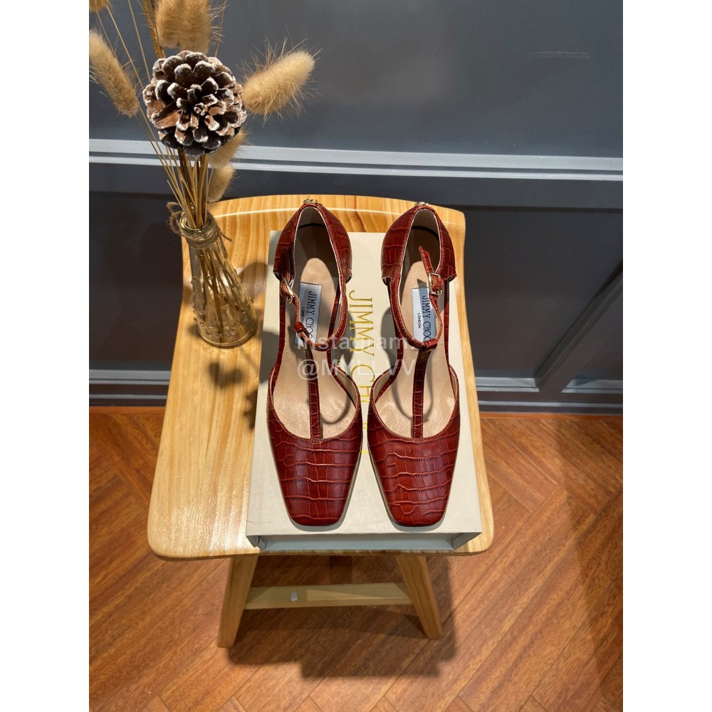 Jimmy Choo Soft Embossed Leather High Heel Sandals For Women 