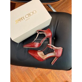 Jimmy Choo Soft Embossed Leather High Heel Sandals For Women 
