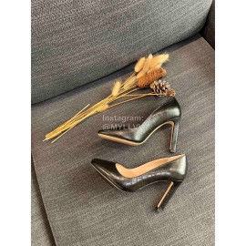 Jimmy Choo Soft Embossed Leather High Heel Sandals For Women Black