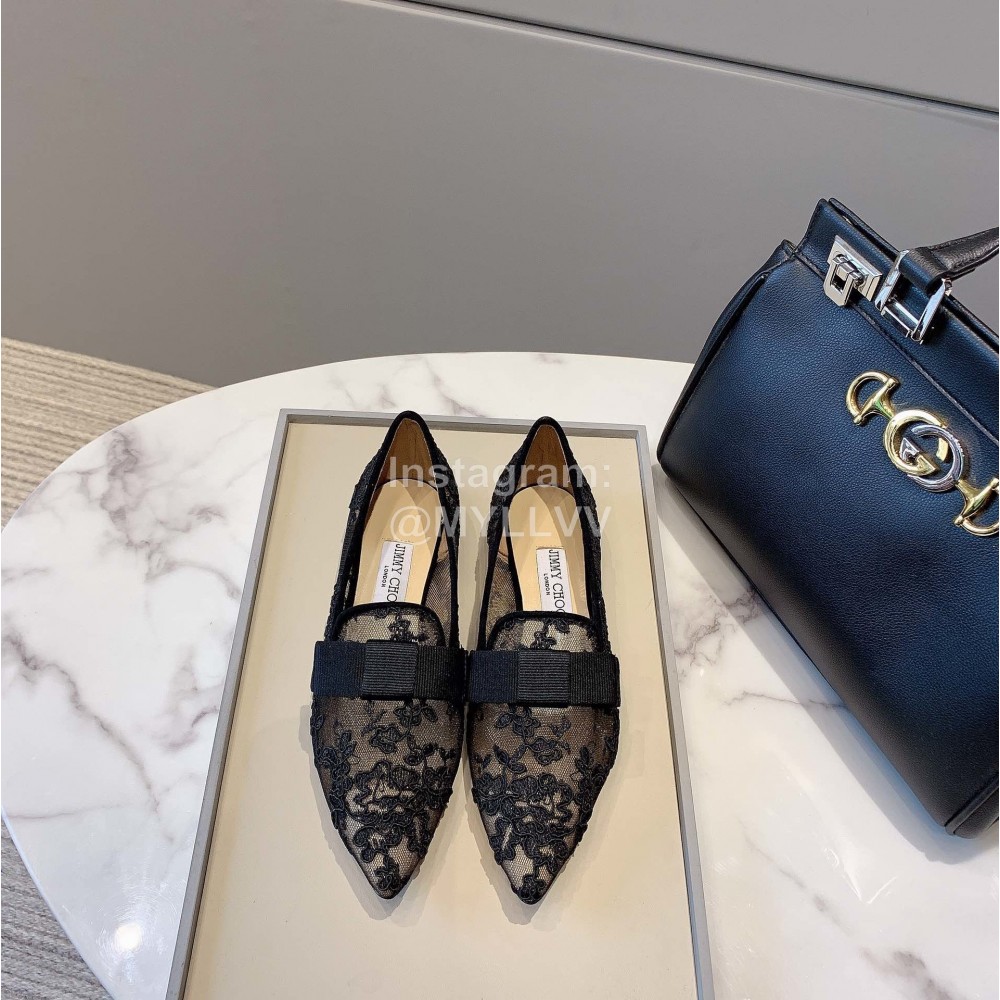 Jimmy Choo Autumn New Lace Shoes For Women Black