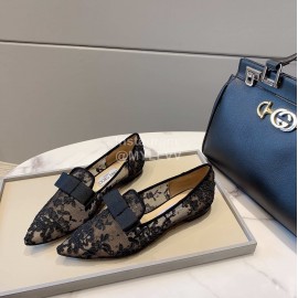 Jimmy Choo Autumn New Lace Shoes For Women Black