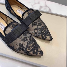 Jimmy Choo Autumn New Lace Shoes For Women Black