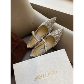 Jimmy Choo Fashion Pearl Pointed Shoes For Women 