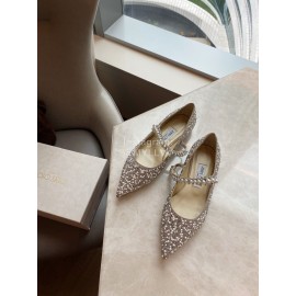 Jimmy Choo Fashion Pearl Pointed Shoes For Women 