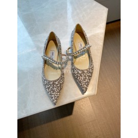 Jimmy Choo Fashion Pearl Pointed Shoes For Women 