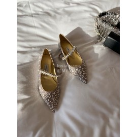 Jimmy Choo Fashion Pearl Pointed Shoes For Women 