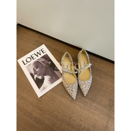 Jimmy Choo Fashion Pearl Pointed Shoes For Women 