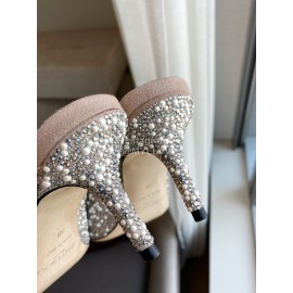 Jimmy Choo Fashion Pearl Pointed High Heel Sandals For Women 