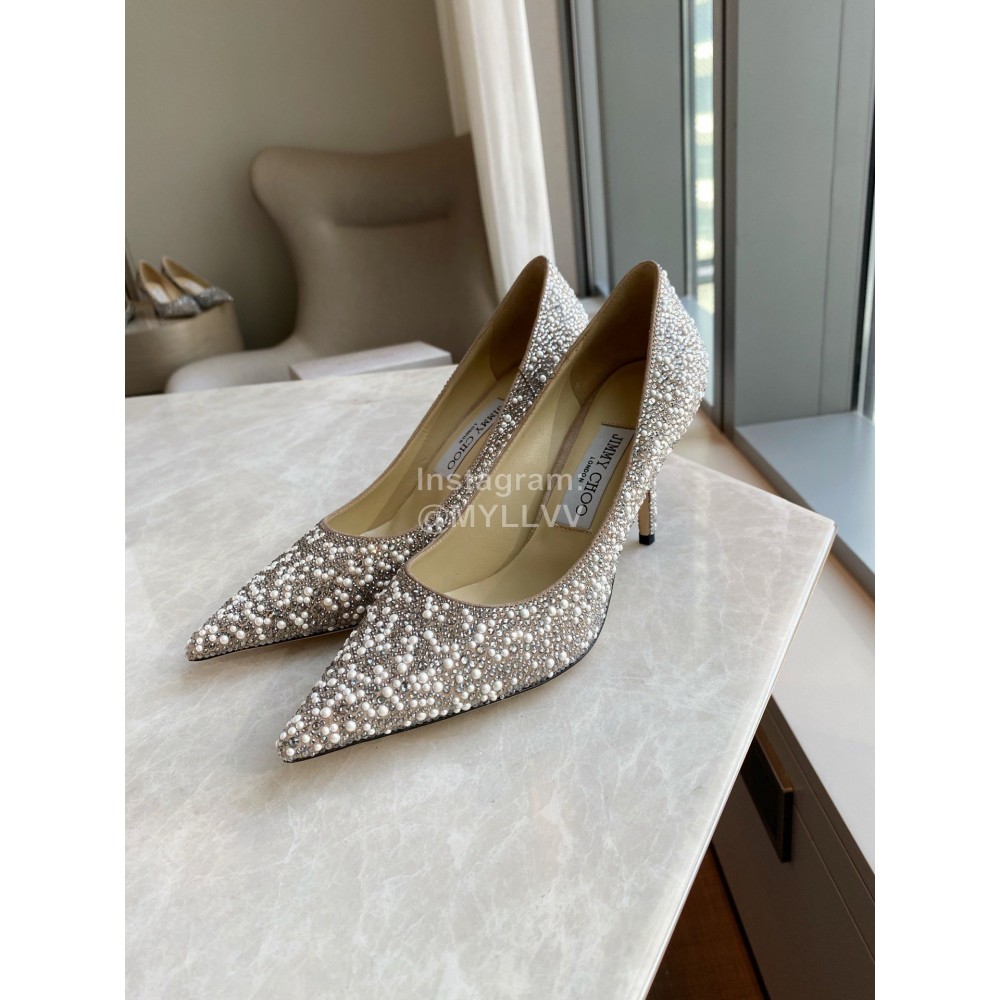 Jimmy Choo New Pearl Pointed High Heels For Women 