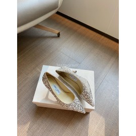 Jimmy Choo Elegant Pearl Pointed High Heels For Women 