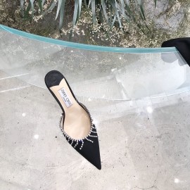 Jimmy Choo Diamond Tassel Black High Heel Sandals For Women 