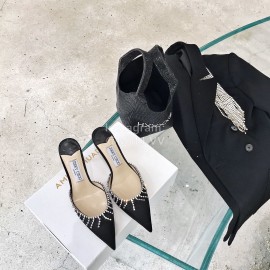 Jimmy Choo Diamond Tassel Black High Heel Sandals For Women 