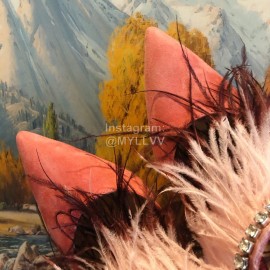 Jimmy Choo Fashion Sheepskin High Heel Sandals For Women Rose Red