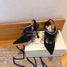 Jimmy Choo Fashion Sheepskin High Heel Sandals For Women Black