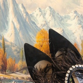 Jimmy Choo Fashion Sheepskin High Heel Sandals For Women Black