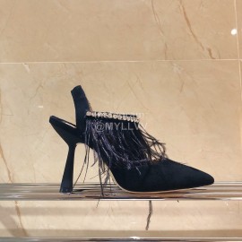 Jimmy Choo Fashion Sheepskin High Heel Sandals For Women Black