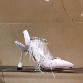 Jimmy Choo Fashion Sheepskin High Heel Sandals For Women White