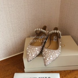 Jimmy Choo New Pearl Belt Flat Heel Sandals For Women