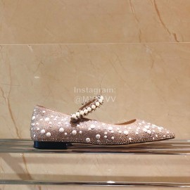 Jimmy Choo New Pearl Belt Flat Heel Sandals For Women