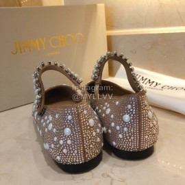 Jimmy Choo New Pearl Belt Flat Heel Sandals For Women