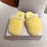 Jimmy Choo Autumn Winter Soft Fur Slippers For Women Yellow