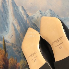 Jimmy Choo Soft Leather Flat Heel Sandals For Women Black