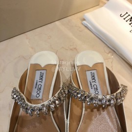 Jimmy Choo Soft Leather Flat Heel Sandals For Women White