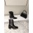 Jimmy Choo Autumn Winter New Embossed Cowhide Boots For Women Black