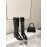 Jimmy Choo Autumn Winter New Black Embossed Cowhide Boots For Women 