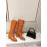 Jimmy Choo Autumn Winter New Orange Embossed Cowhide Boots For Women 
