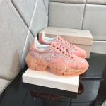 Jimmy Choo Bright Calf Thick Soles Sneakers For Women Pink