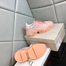 Jimmy Choo Bright Calf Thick Soles Sneakers For Women Pink