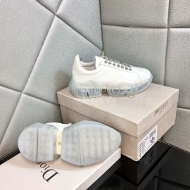 Jimmy Choo Bright Calf Thick Soles Sneakers For Women White