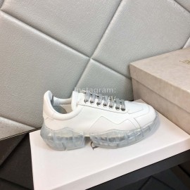 Jimmy Choo Bright Calf Thick Soles Sneakers For Women White